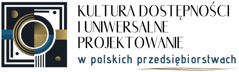 Logo projektu Kultura dostępności i uniwersalne projektowanie w polskich przedsiębiorstwach
